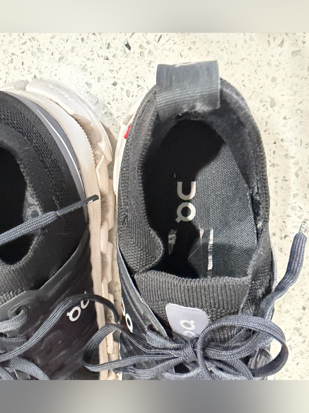 On Running Women's Cloud Swift Running Sneakers - Black/White Size 8 - Picture 4 of 10